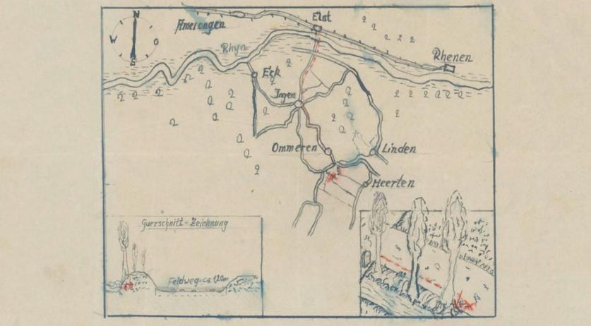 The treasure map is among hundreds of secret papers being released to the public for the first time