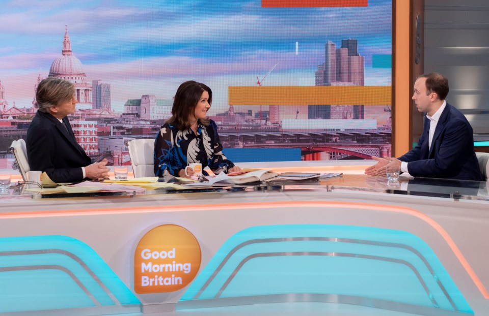 Viewers were furious after Susanna Reid and Richard Madeley interviewed Matt Hancock