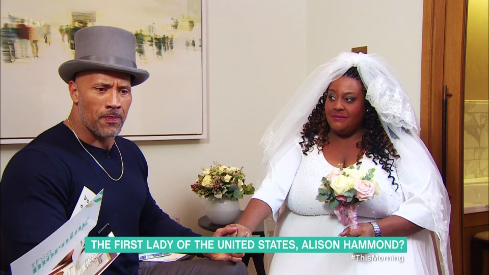 She also had a mock wedding to The Rock on This Morning