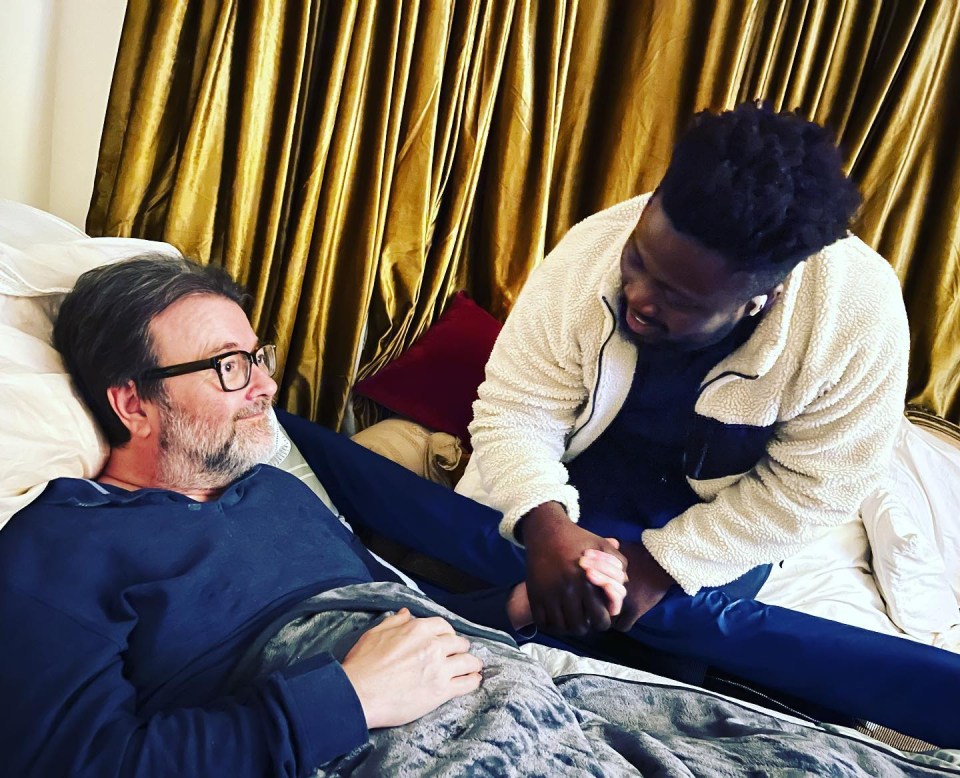Kate recently cheered her followers with a happy snap showing former political lobbyist Derek in bed