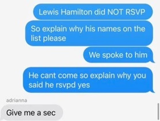 The messages were in a group labelled 'The real planners'