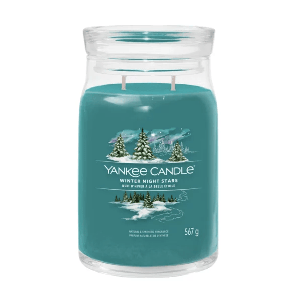 Yankee Candle Winter Night Stars candle.
