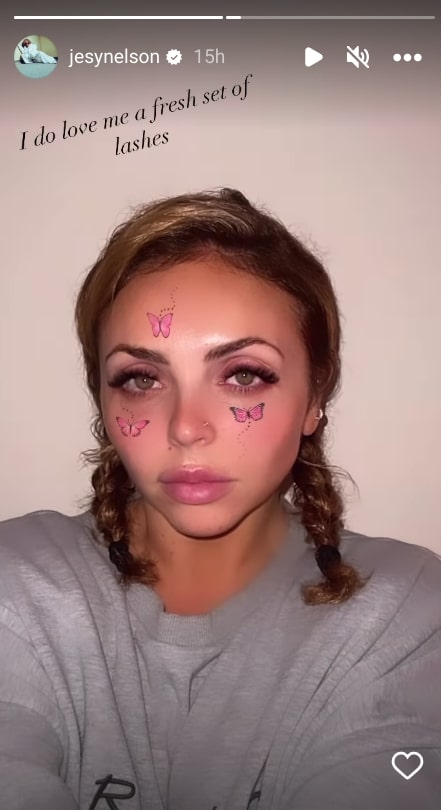 Jesy Nelson looked stunning as she posed in pigtails