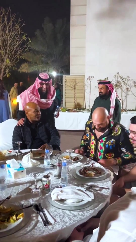 The two boxing legends are in Saudi Arabia for Jake Paul versus Tommy Fury