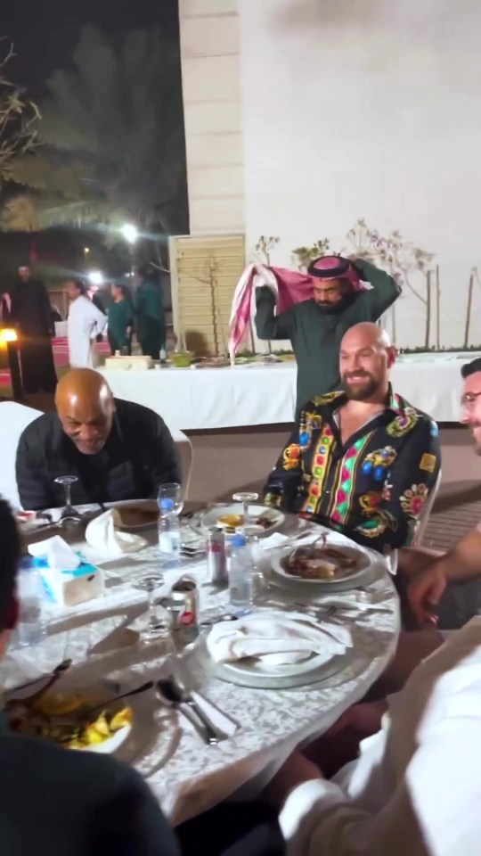 Mike Tyson and Tyson Fury enjoyed a meal together on Friday night