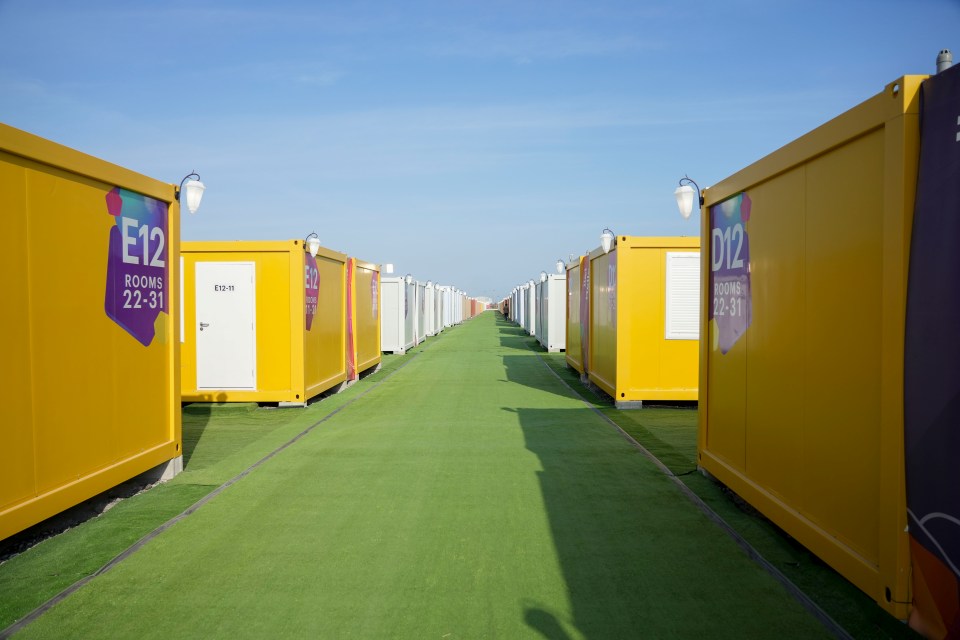 The container homes were a source of ridicule at the World Cup