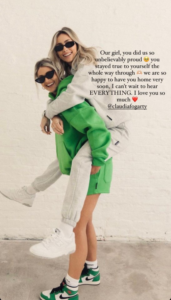 Danielle Fogarty paid tribute to her sister Claudia in a sweet post on her Instagram story