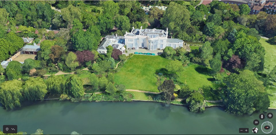The property sits on four acres of land