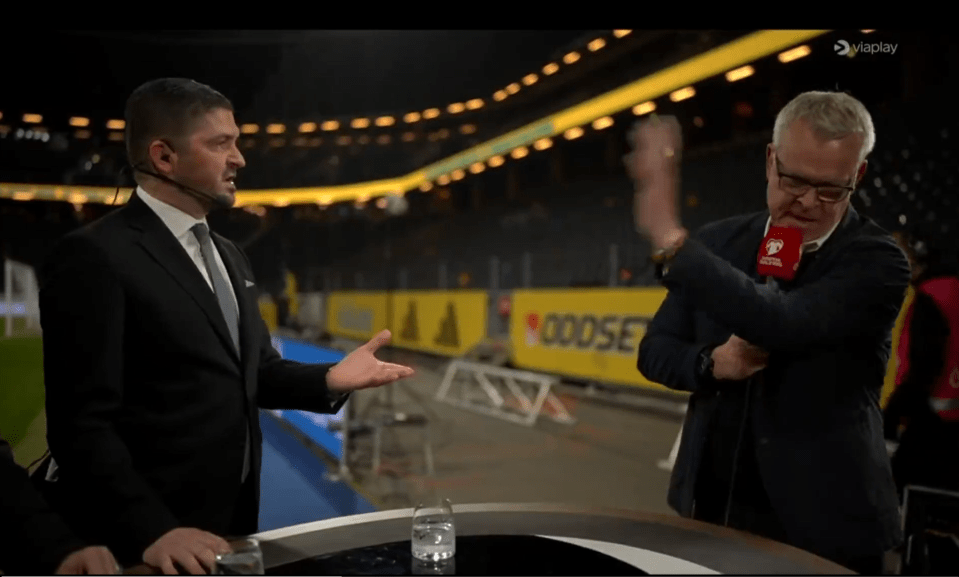 The pair went at each other live on air