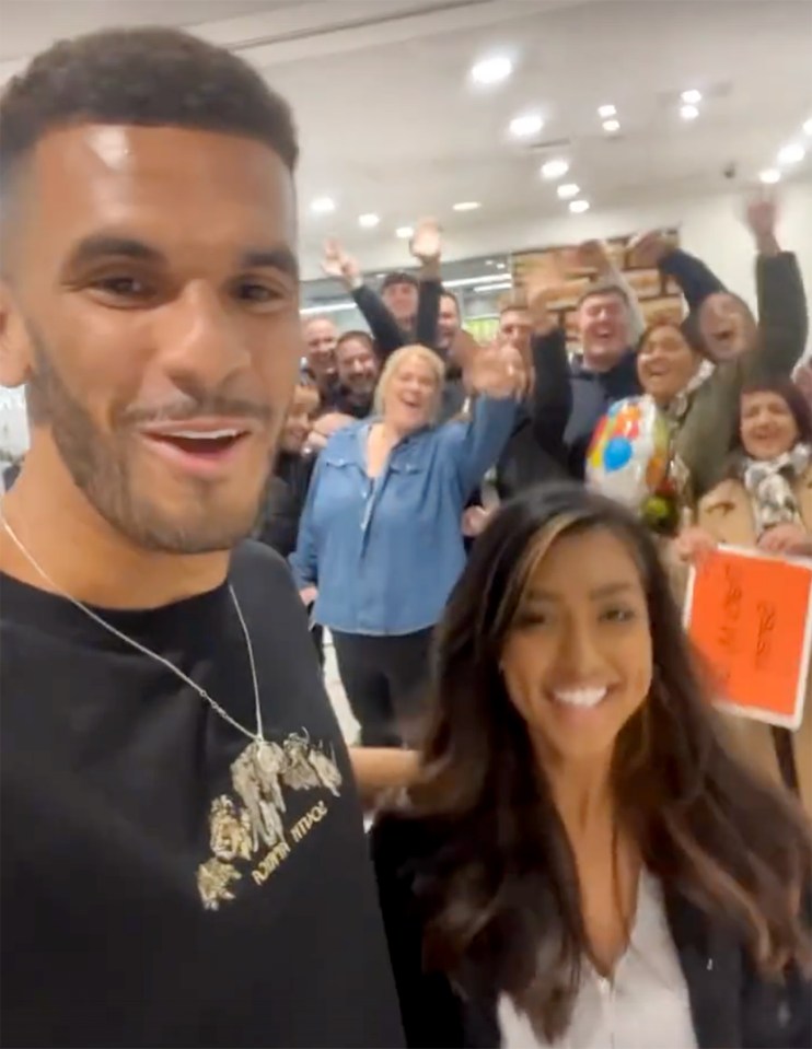 Love Island winners Kai and Sanam returned to the UK on Wednesday night