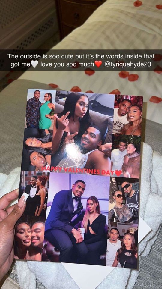 Weeks ago, Ella gushed over a romantic Valentine's Day card from beau Tyrique