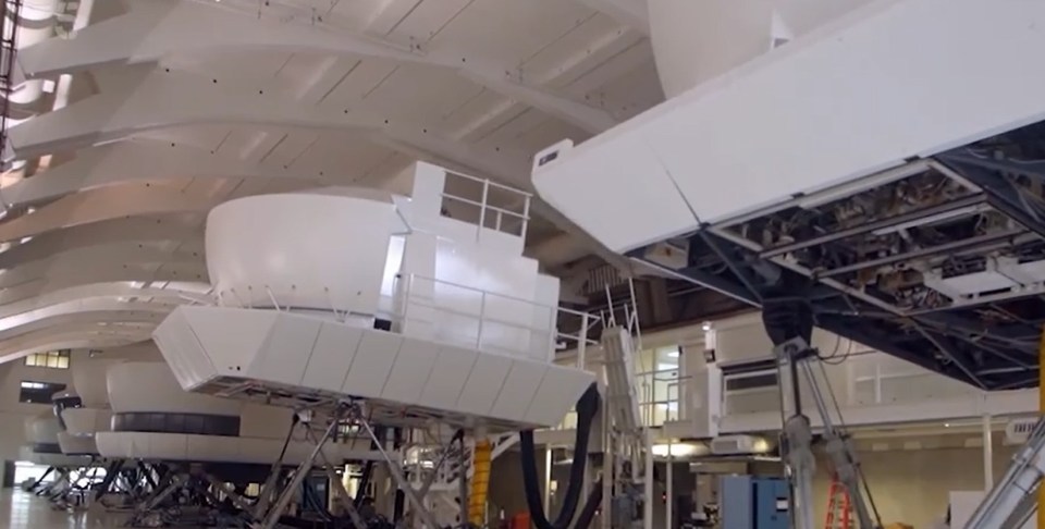 The simulators are in a place dubbed 'Sim Hall' at Heathrow