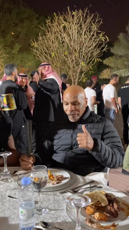 Mike Tyson was in attendance at the star-studded dinner