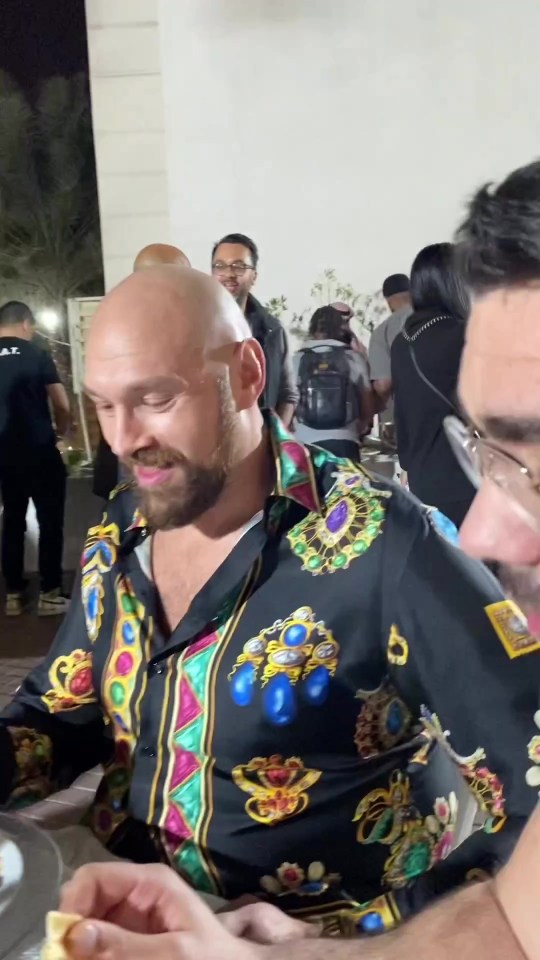 Tyson Fury enjoyed a nice meal out with friends