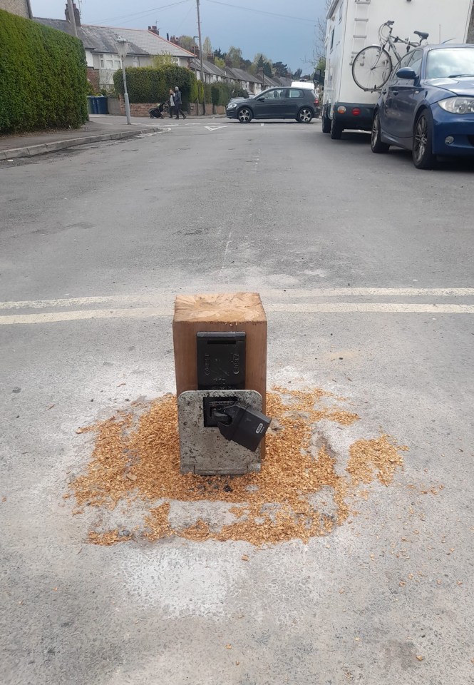 The wooden bollards were installed in Oxford after 20 plastic ones were vandalised