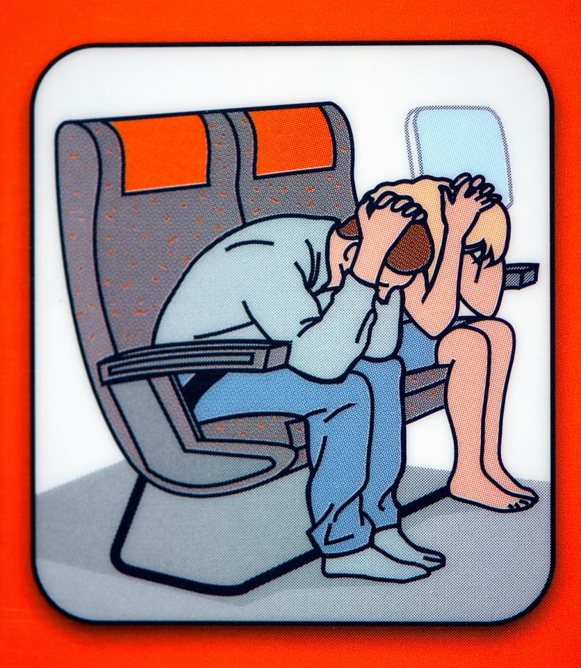 You are most likely doing the brace position wrong, according to a travel expert