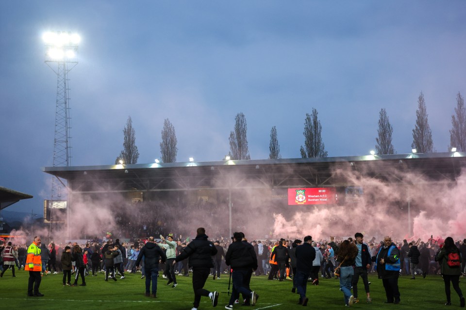 There was a pitch invasion from the crowd at full time
