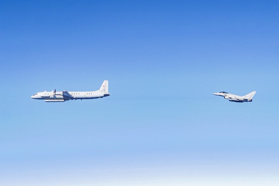 This Russian Il-20 Coot-A was intercepted by RAF and German Typhoons close to Nato controlled air space