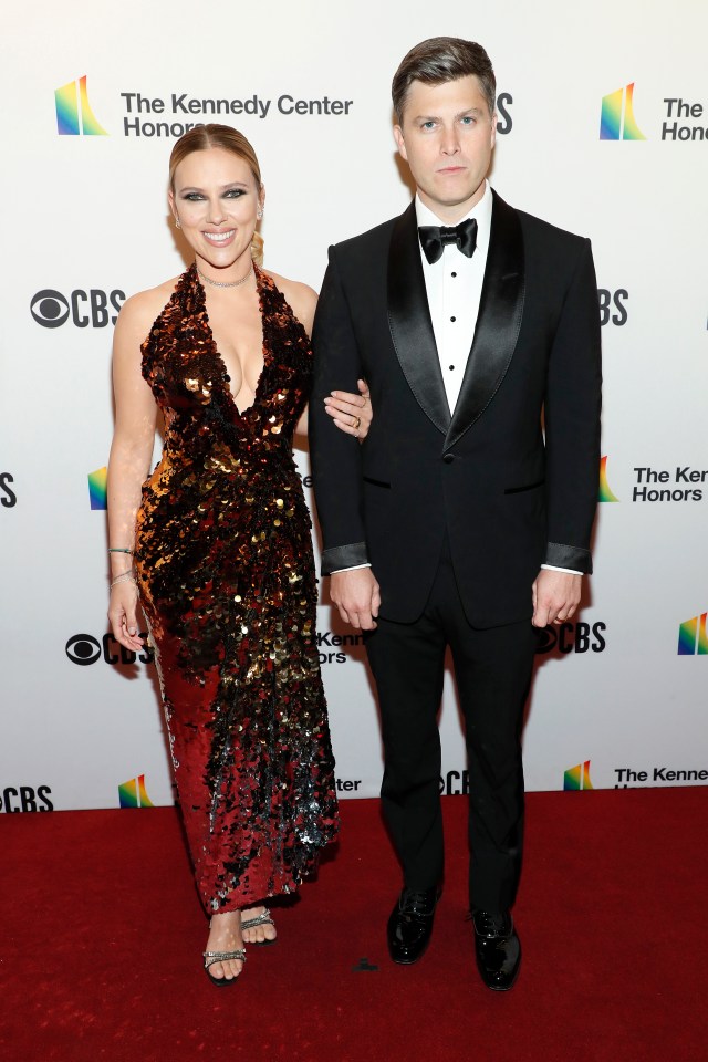 Scarlett with third husband Colin Jost
