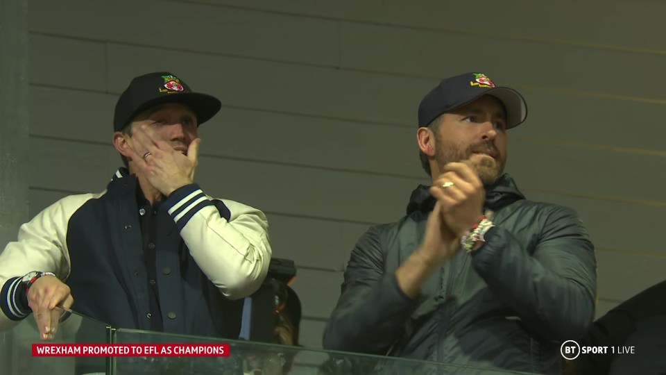 Rob McElhenney and Ryan Reynolds were overcome with emotion