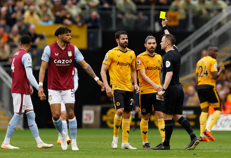 Referee Stuart Attwell booked both players following the tussle