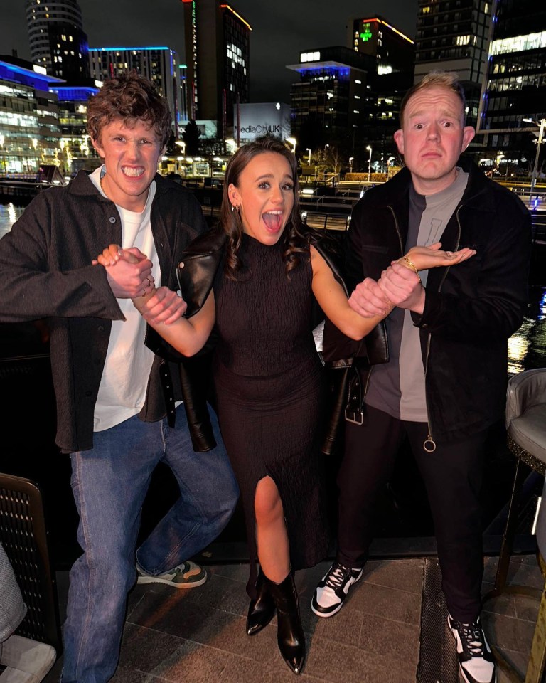 The actress was joined by her co-stars