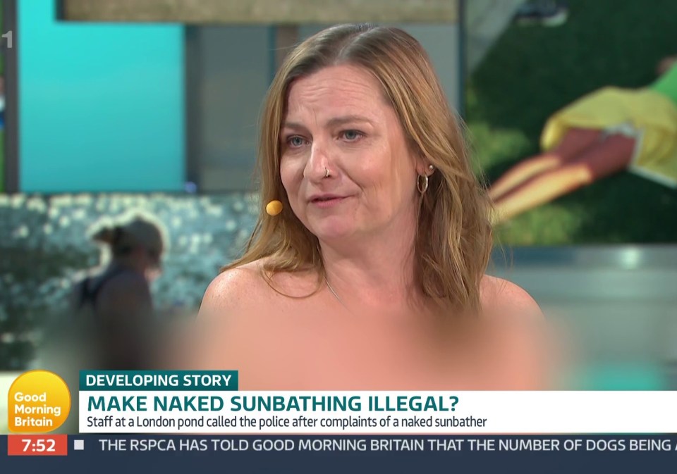 She was part of a debate over whether naked sunbathing should be allowed