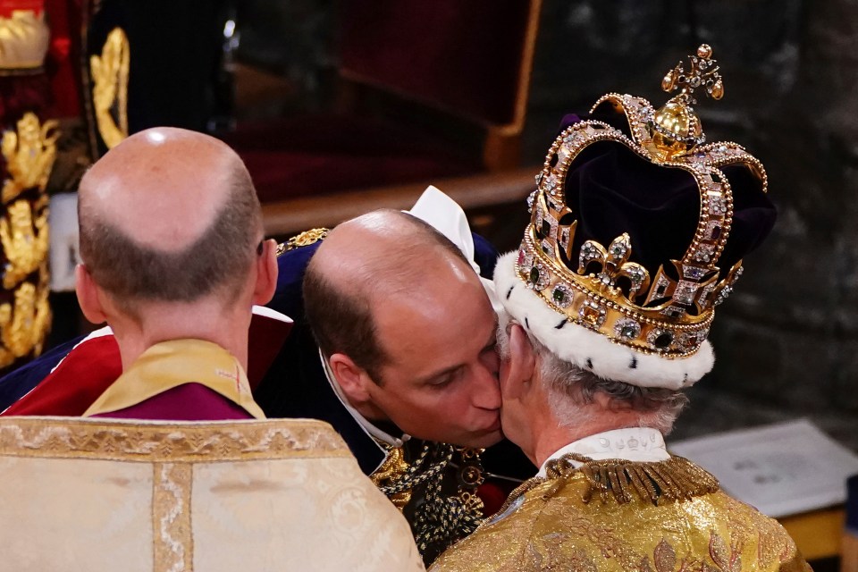 William's kiss on the King's cheek was an intensely personal yet also very public display of support