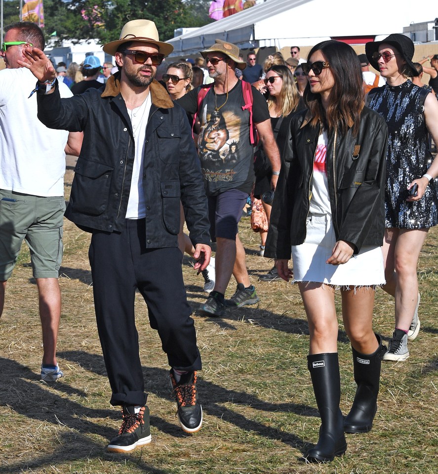 Dominic Cooper was spotted dressed in dark shades and straw hat