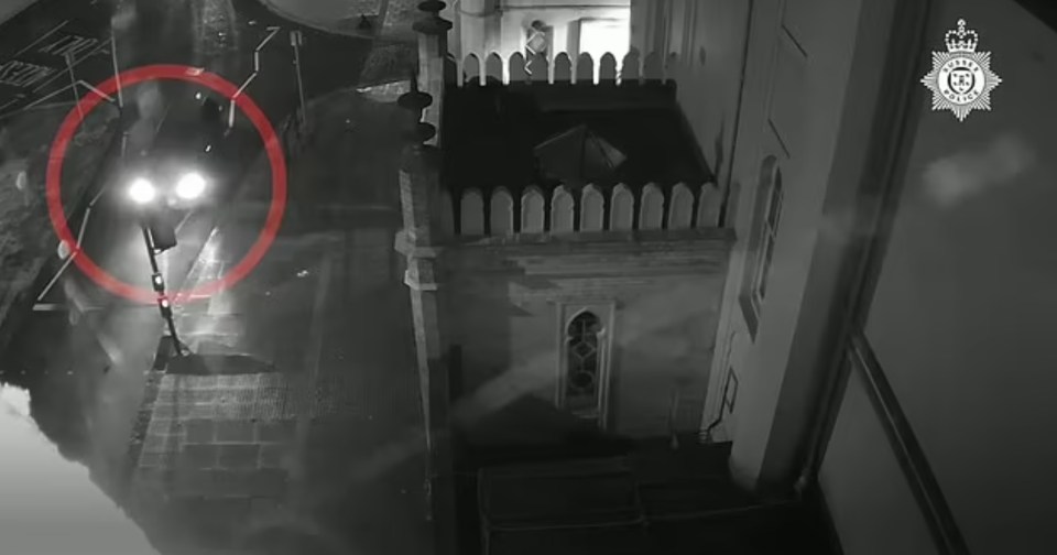 CCTV footage of Head's Mercedes in Brighton