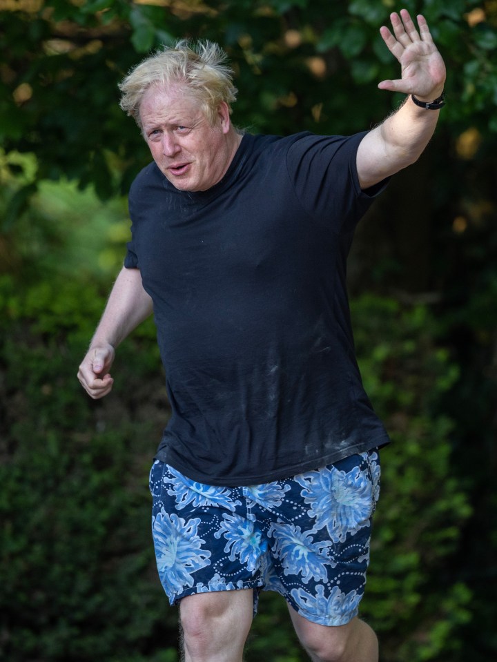 Boris out for an early morning run today before the damning publication