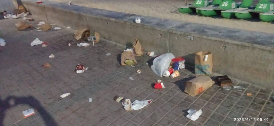 Locals say the town's streets are filled with rubbish from party-goers