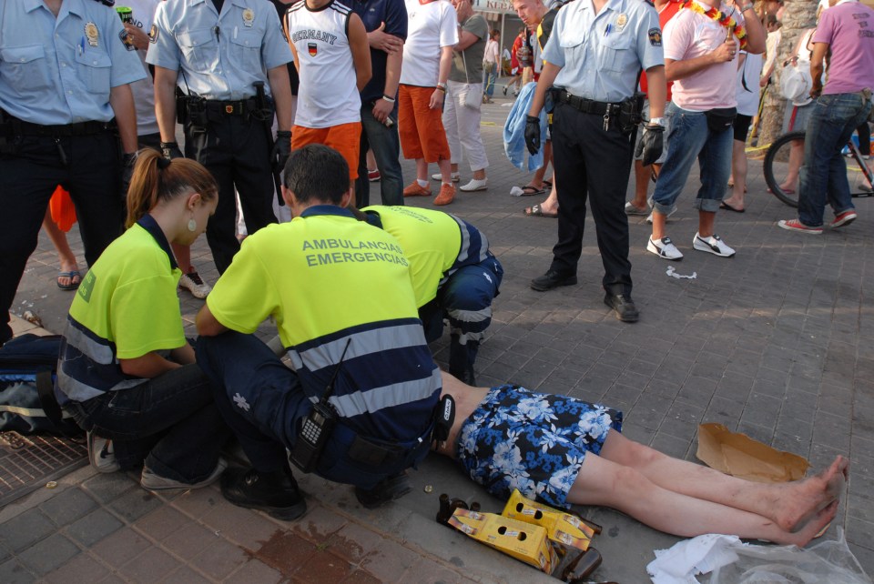 Locals say many end up on the ground after partying all night