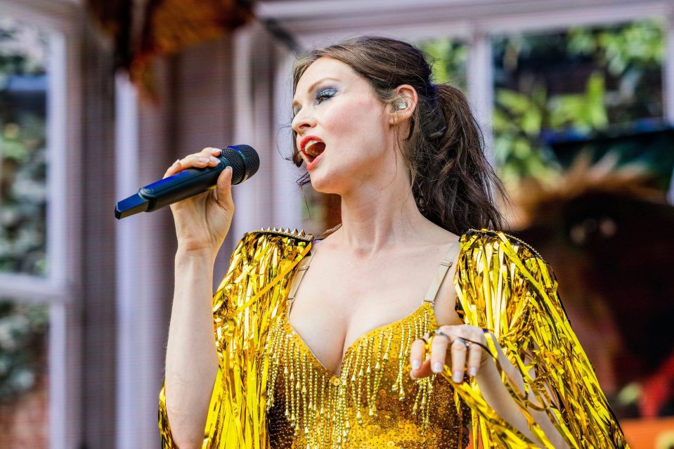 Sophie Ellis-Bexter played Glastonbury's Pyramid stage on her wedding anniversary on Sunday