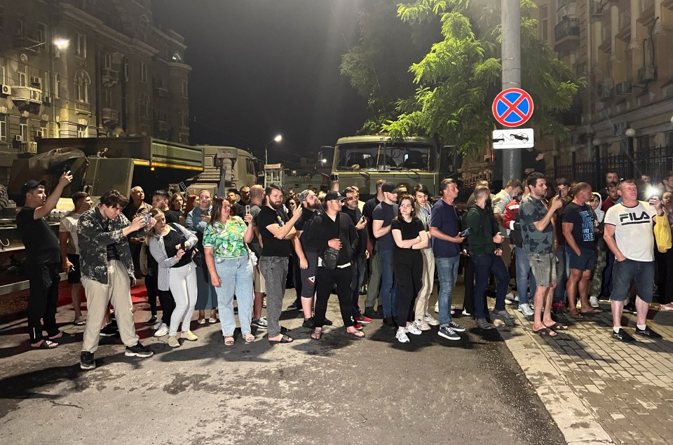People gathered to bid farewell to the Wagner Group