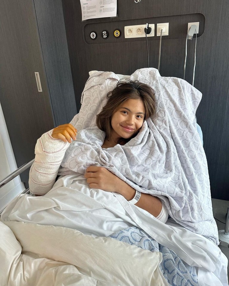 Ali's son Harry helped Emma Raducanu get the tube just days before her operation