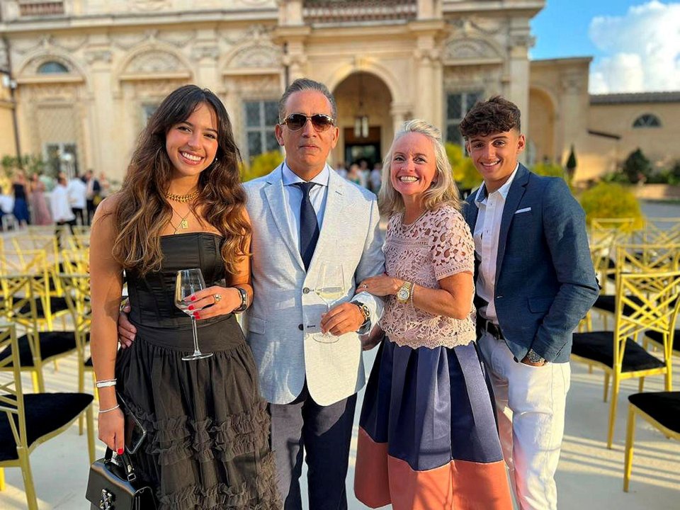 Grace, pictured with her dad Dr Sanjoy, mum Sinead and brother James