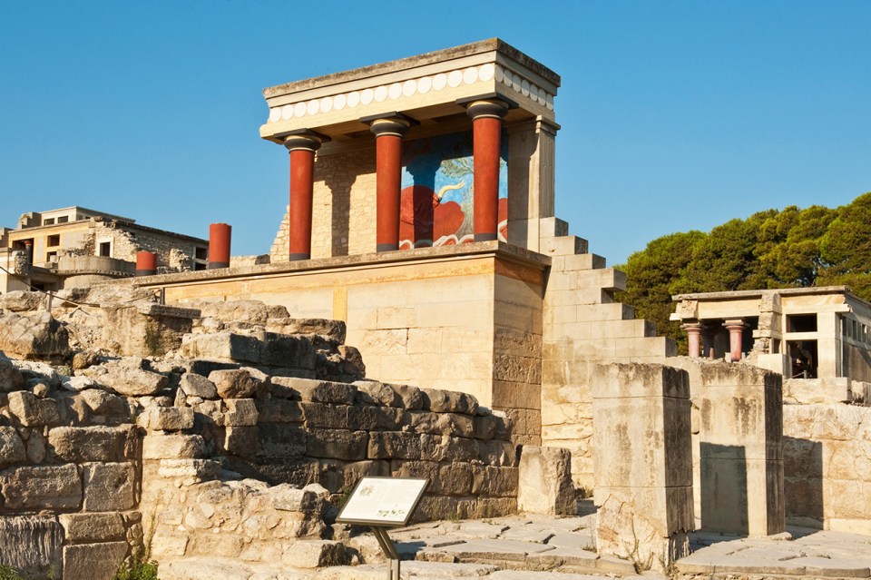 The Palace of Knossos, where legend says the Minotaur lived