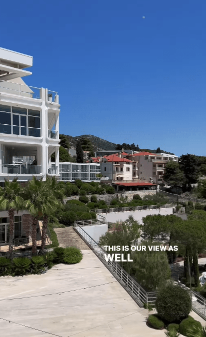 Fans marvelled over the views from their hotel