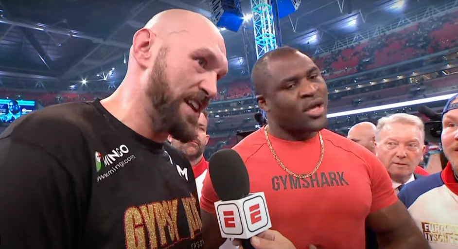 Francis Ngannou will box Tyson Fury in a crossover clash on October 28