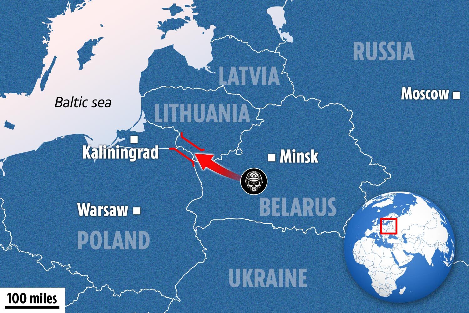 The Suwalki Gap is a 60-mile strip of land on the border of Poland and Lithuania