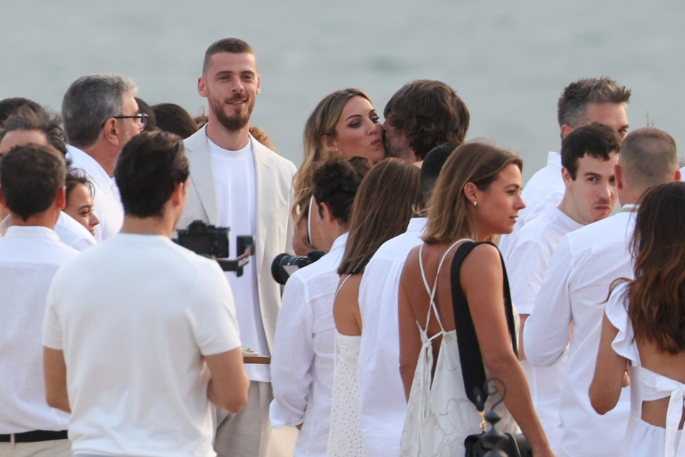 The happy couple were surrounded by family and friends