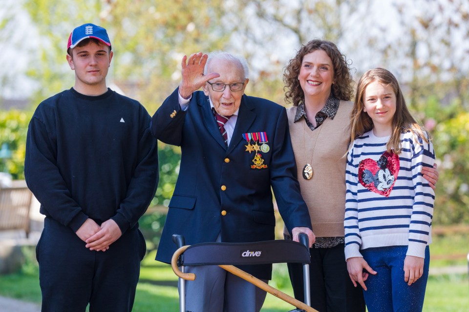 She claimed to have received the 2020 gong 'alongside' Captain Sir Tom Moore