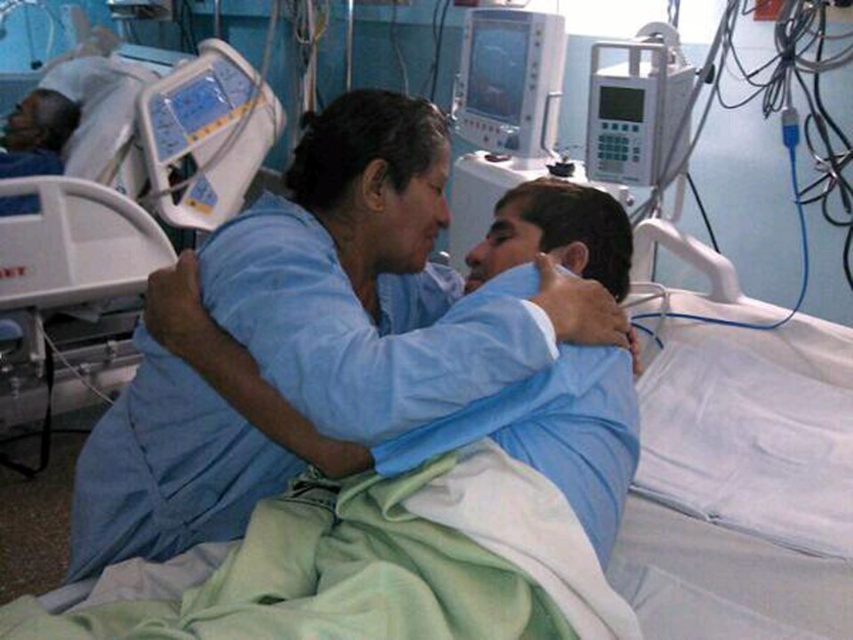 Jose had a tearful reunion with his family, who had presumed him dead