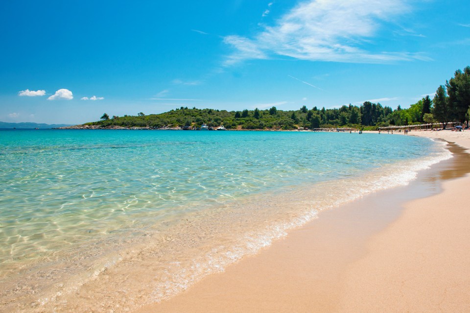 Take a leisurely stroll on one of Halkidiki’s many sandy beaches
