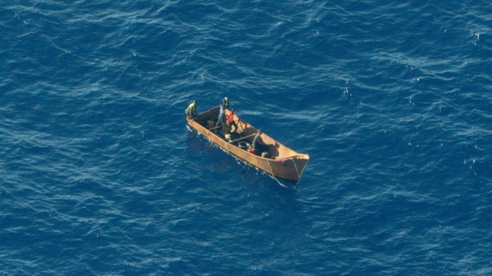 Four people spent several days at sea in an abandoned boat they found