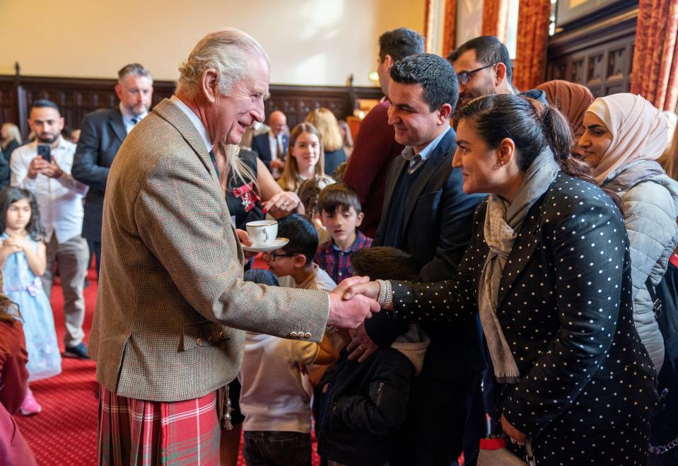 Last October Burhan's family were introduced to King Charles, who was in Aberdeen to speak to refugee families  who have been resettled in the city