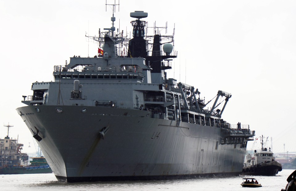 epa07000347 Britain's Royal Navy (RN) amphibious transport dock HMS Albion is seen docked at a port in Ho Chi Minh, Vietnam, 03 September 2018 (issued 06 September 2018). The warship is on a four-day visit in Vietnam as part of activities to celebrate the 45th founding anniversary of the two countries' diplomatic ties. According to media reports on 06 September 2018, HMS Albion was confronted by Chinese military while exercising 'her rights for freedom of navigation' in full compliance with international laws while passing in late August by the Chinese-occupied Paracel Islands, in disputed waters in the South China Sea -- an area claimed by China, the Philippines, Taiwan and Vietnam. EPA/STRINGER VIETNAM OUT EDITORIAL USE ONLY