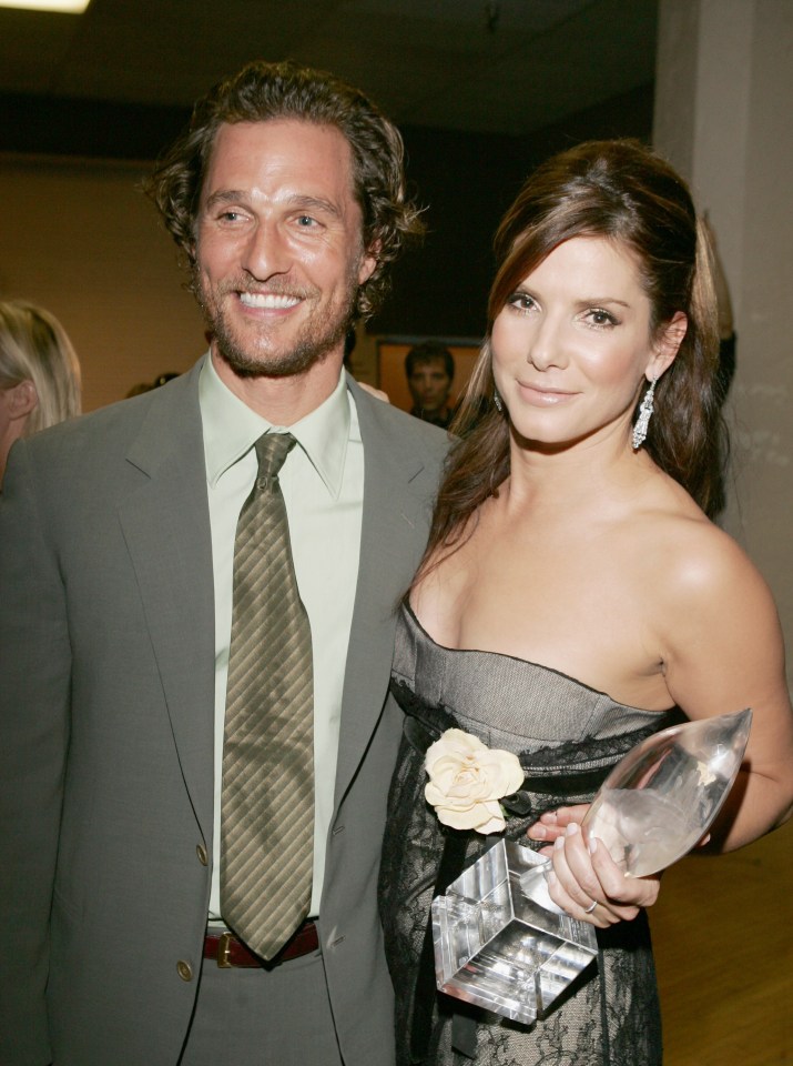 Matthew McConaughey, winner Favorite Male Action Star, and Sandra Bullock, winner of Favorite Female Movie Star ** EXCLUSIVE ** ***Exclusive*** (Photo by Mathew Imaging/FilmMagic)