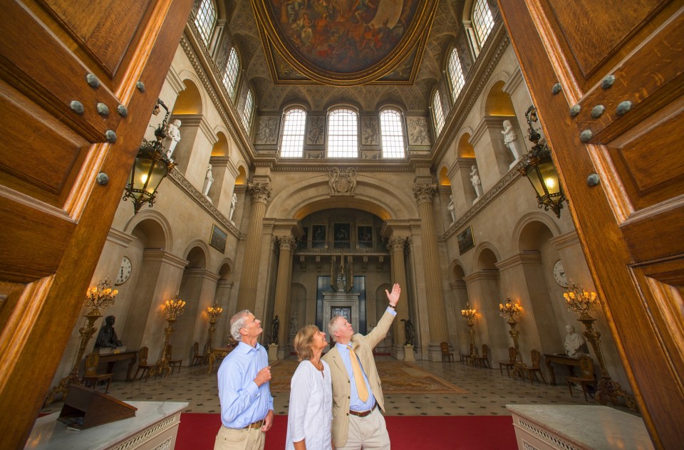The real treat is checking out the majestic stately home with priceless statues and tapestries on show